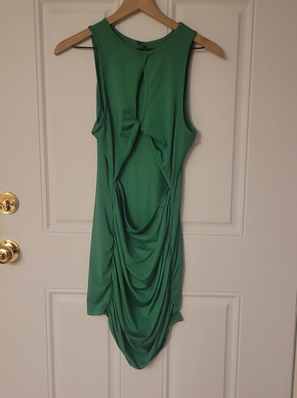 Shein Green Size Large Dress. Cut Out In Midsection.